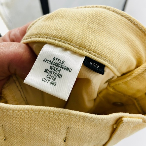 Veronica Beard Pale Mustard Yellow Button-Fly Maera Skinny Jeans Size 29/8 - Picture 8 of 9